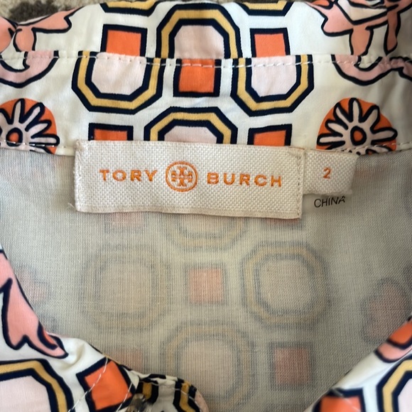 Tory Burch Short Sleeve Shirt Dress Size 2 - Picture 6 of 13